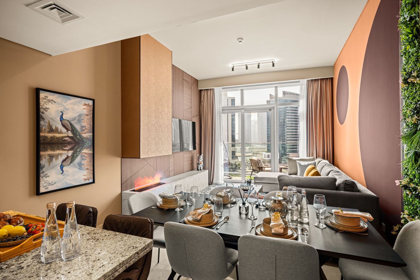 Dining with city views